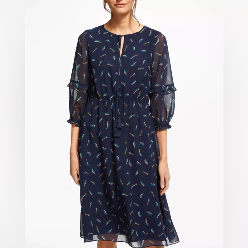 Boden Iona Shooting Star Navy Dress